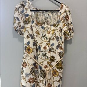 Calypso St. Barth Floral Print Jumpsuit with Tie Waist